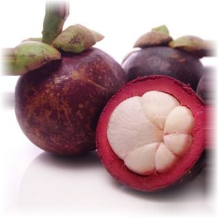 Mangosteen - lookst like nut, but is soft inside 